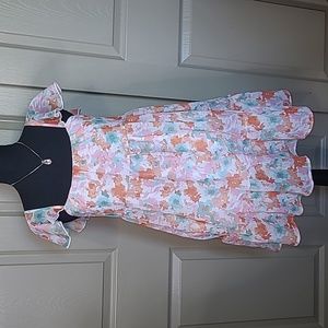 NWT Peach Love california luna floral baby doll dress size large